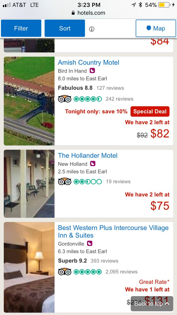 Options on where to stay tonight while on the road. Amish country motel or Intercourse Village Inn and Suites