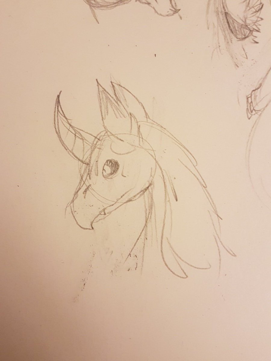 Inubashiji's tweet image. Done not perfect.
Meet Emil; 50% Unicorn 50% Gryphon 100% Cunt