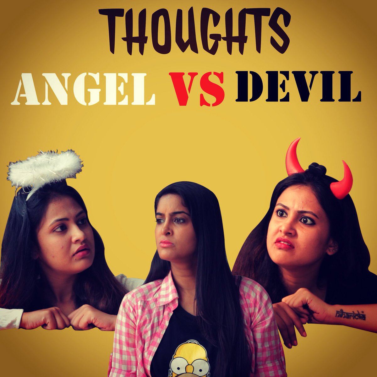 NEHARICKAhere's tweet photo. https://t.co/c6ksSY9h00

Open the link above and watch how I help @Rickshawali to make her decisions. 
#angelvsdevil #indianyoutubers #funcollab https://t.co/dke0tgfBga