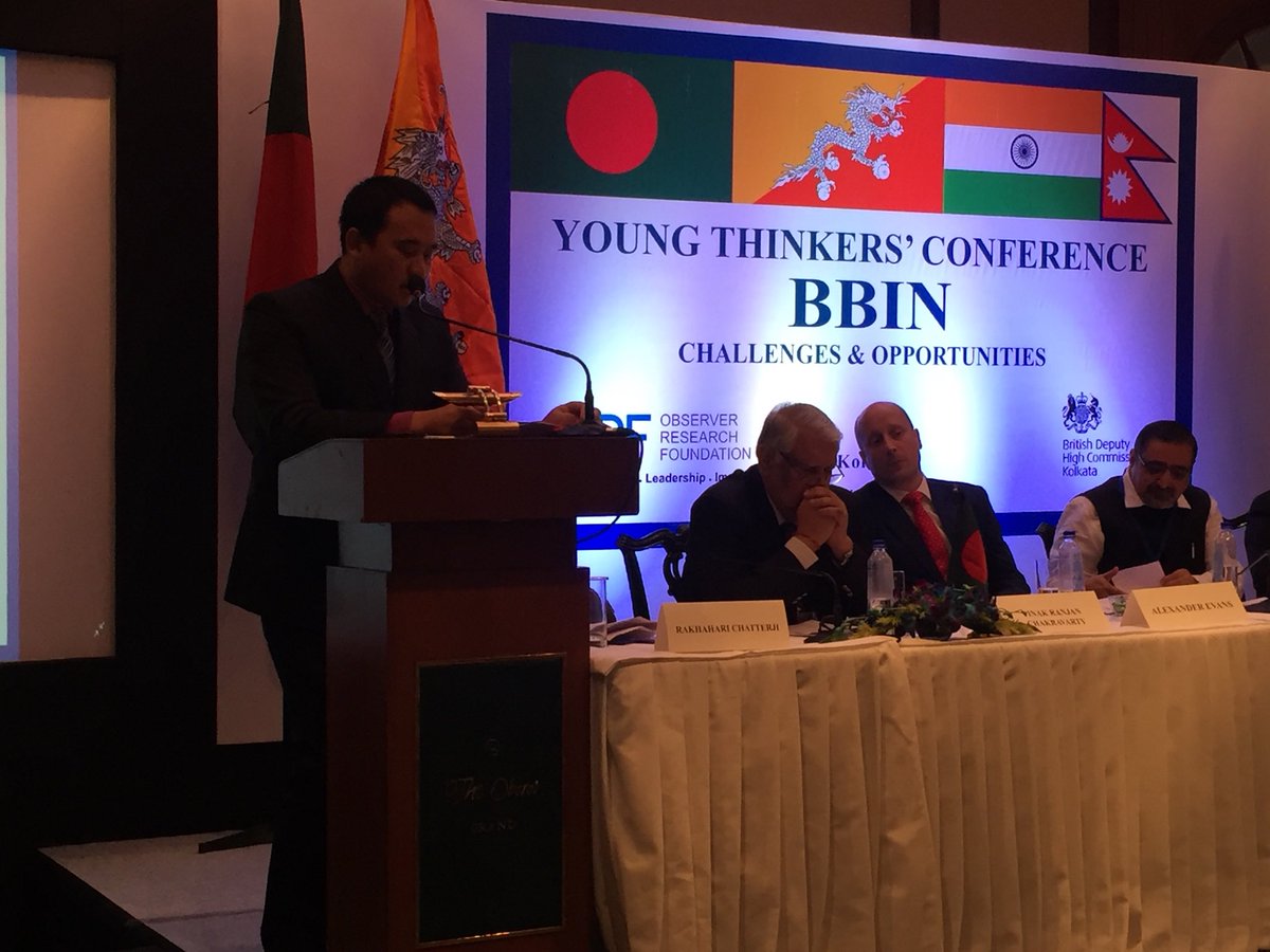 mainakde's tweet photo. #Bangladesh #Bhutan #India #Nepal for greater sub-regional ties - Not an easy task but advantages far outweigh challenges #YTC2017 #2017BBIN https://t.co/0fe1jK5uGO