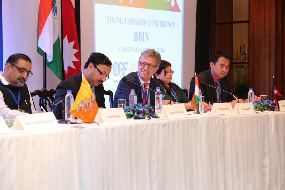 mainakde's tweet photo. #British DHC @Bruce_Bucknell thanks @orfonline for joining hands to organise #YTC2017 #BBIN2017 in #Kolkata Focus on realising the people-to-people &amp; commercial potential of this region comprising 530 mn people https://t.co/uI5waQ21n7