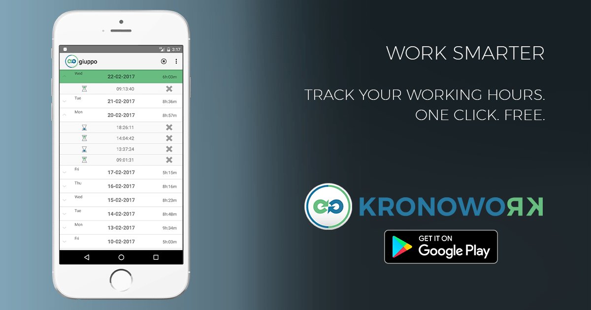 apprater's tweet photo. KronoWork - Time Tracker https://t.co/XNm9mQGkAB #android #gtd #hourstracker https://t.co/GspMkxooXM