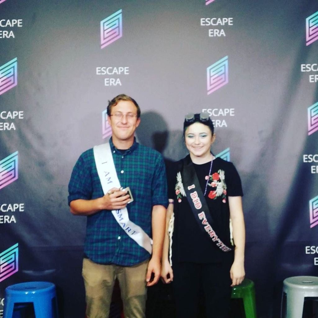 Escape_Era_SD's tweet photo. Fantastic escape from these two tonight! Thanks for playing! #EscapeEra #DejaVu #escapegame #escaperoom #escapegam… https://t.co/j4nOILnr3M https://t.co/H7jh1IfLt2