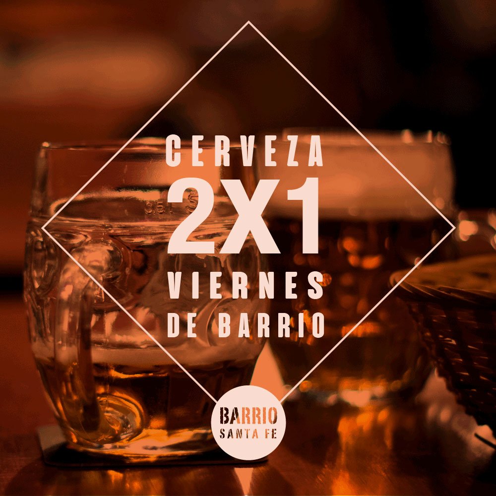 Barrio_Santa_Fe's tweet photo. #EnLoQueQuedaDelAnoVoyA ir a #BarrioSantaFe porque hay cervezas al 2x1. https://t.co/aDWfLMzHRS