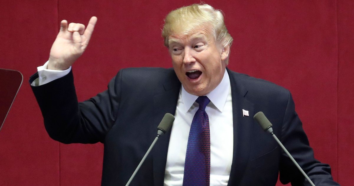 BBCBreaking's tweet photo. 'Do not try us' - US President Donald Trump issues strong warning to North Korea in address to South Korea parliament https://t.co/owhYWdinSt https://t.co/4xhoTnrzdY