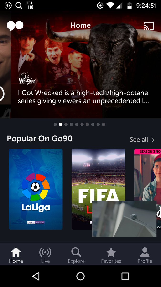 iTechUOutGuy's tweet image. The Go90 app sort of has Picture in Picture mode on Android. I think iOS too. But I can use my Facebook messenger app and text now apps without even leaving this show! #Go90 #pipmode #Android