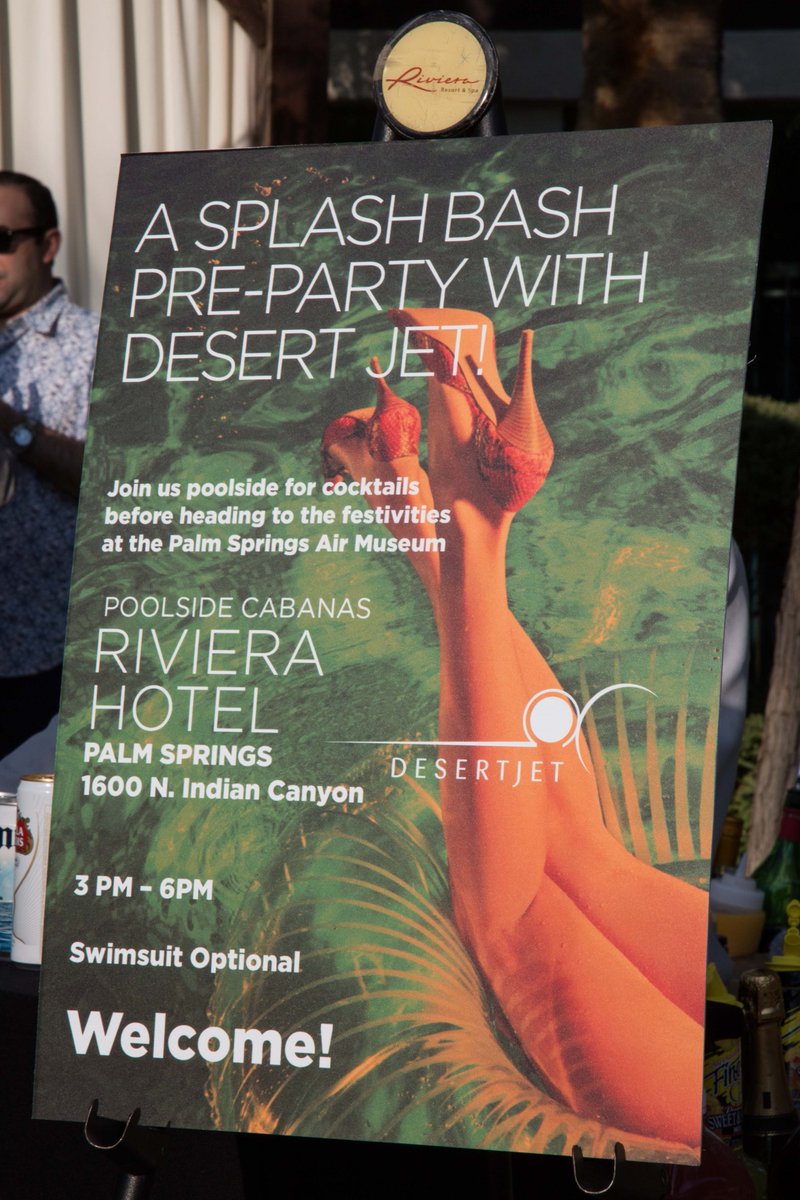 palmspringsjet's tweet photo. #DesertJet #SplashBash poolside pre-party welcomed #SCAA and #SONO #aviation professionals to #PalmSprings. 😎🌴https://t.co/lLoUWnx5dD #pilots #PrivateJet #avgeek @NBAA #partytime Join us next year for #SplashBash Deux @desertjetcenter ✈️ https://t.co/zp0R7ewRBn
