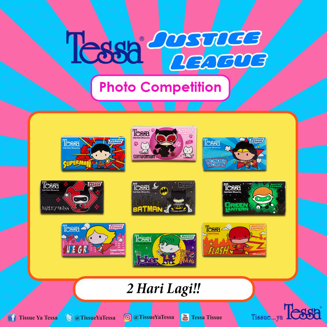 TissueYaTessa's tweet photo. #TessaJusticeLeague Photo Competition Tinggal 2 Hari Lagi! Ayo segera upload foto dengan kostum Justice League. ini.https://t.co/xFBgPdgFn1 https://t.co/QxNRTbvHKt