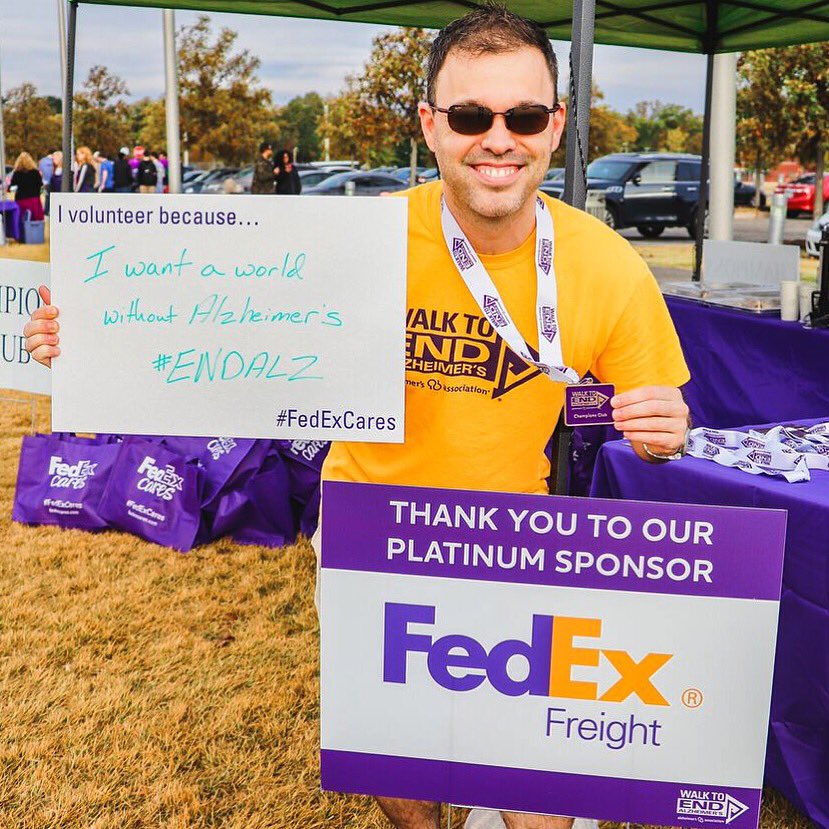 I volunteer because ... I want a world without Alzheimer’s. 

#FedExCares #TeamFedEx #FedExLocALZ #ENDALZ #Walk2EndAlz