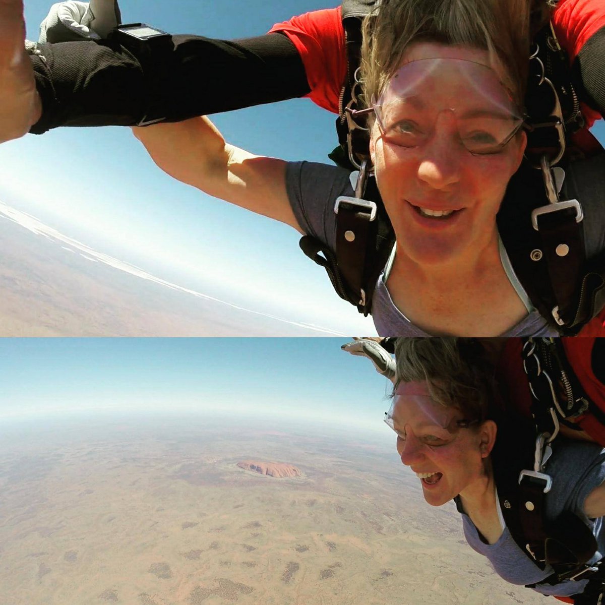 Views of Lake Amadeus and Uluru :) Carolyn loved it! You're next... <a href="/SkydiveUluru/">Skydive Uluru</a> #redcentreNT #NTaustralia