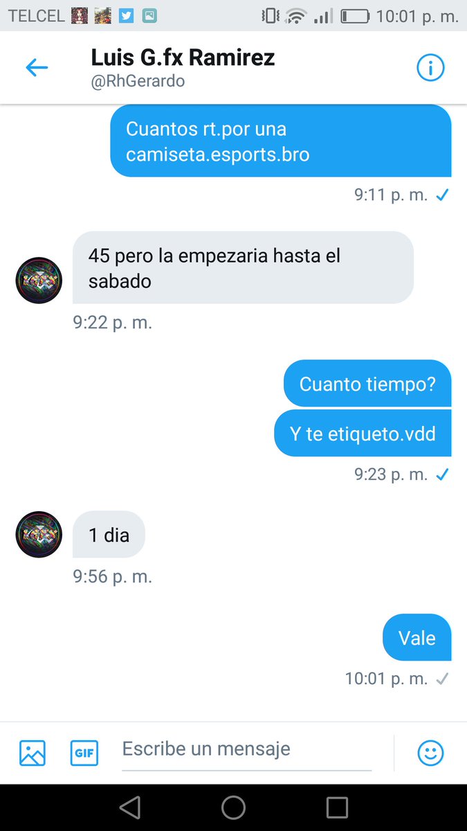 Chavos empezamos con los rt para que nos aga el Díseño de camisas esports <a href="/RhGerardo/">Luis RH</a>  venga <a href="/jirou316/">Jirou</a> <a href="/MichaelPalenque/">gamerproyoutube</a> @PrinncessRoyal  <a href="/Monkey_DLufyy/">Monkey|D|Luffy👊✊</a>