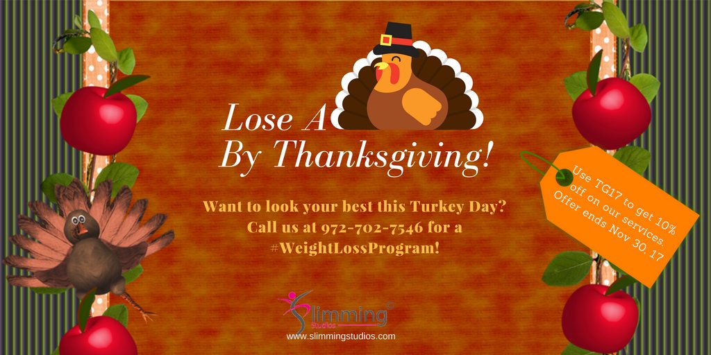 SlimnSkin's tweet photo. Looking your best is no more a dream! Call us at 972-702-7546 to get 10% OFF on a #WeightLossProcedure and lose weight by #Thanksgiving. Hurry! #SpecialOffer ends Nov 30 https://t.co/YPsR9r4urI https://t.co/DhasPYcHg4