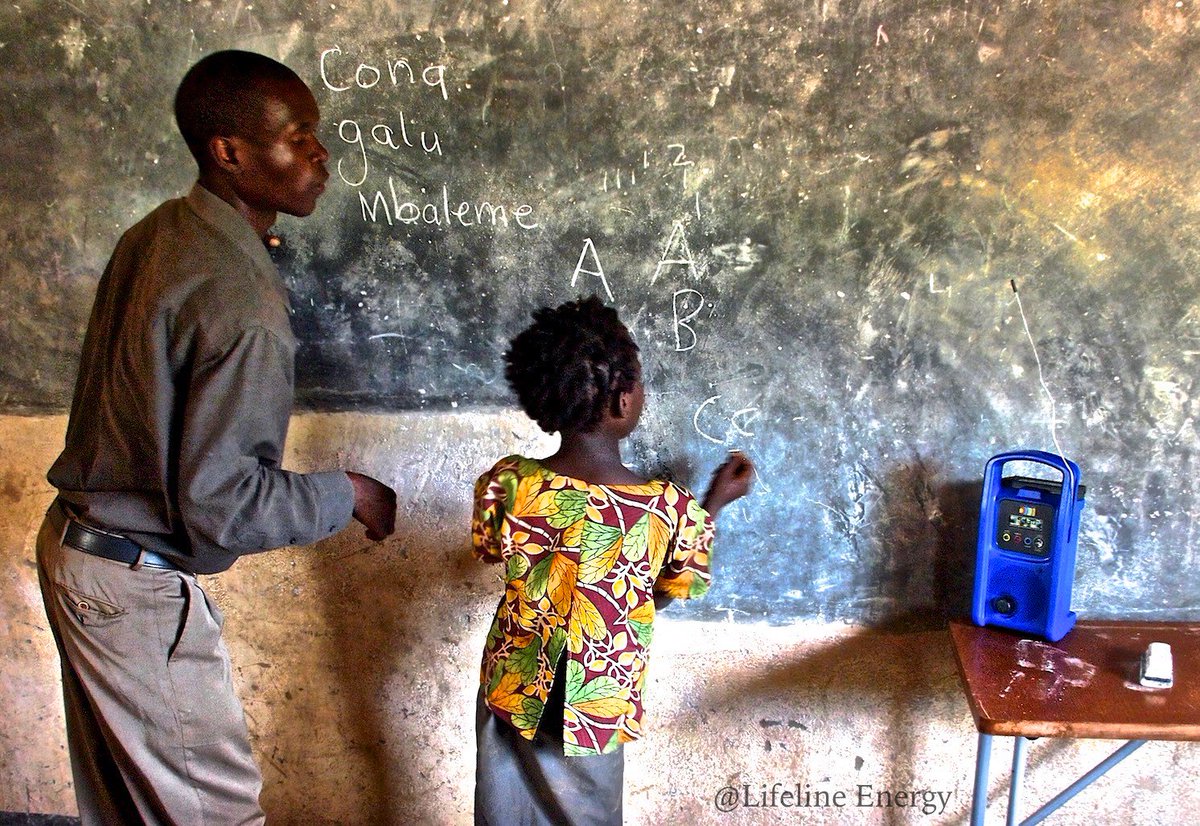 LifelineEnergy's tweet photo. Radio schools provide a high-quality education for schools without trained teachers. Teachers are on the #radio, lessons are fun. #Africa https://t.co/DCC4jwi3fi