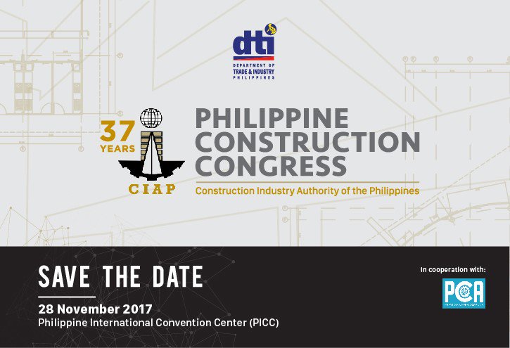 CITEMPh's tweet photo. SAVE THE DATE! The Philippine Construction Congress: AngVision 2022 will be happening this coming Nov. 28 at the Philippine International Convention Center (PICC). https://t.co/4wl1d3pwrv
