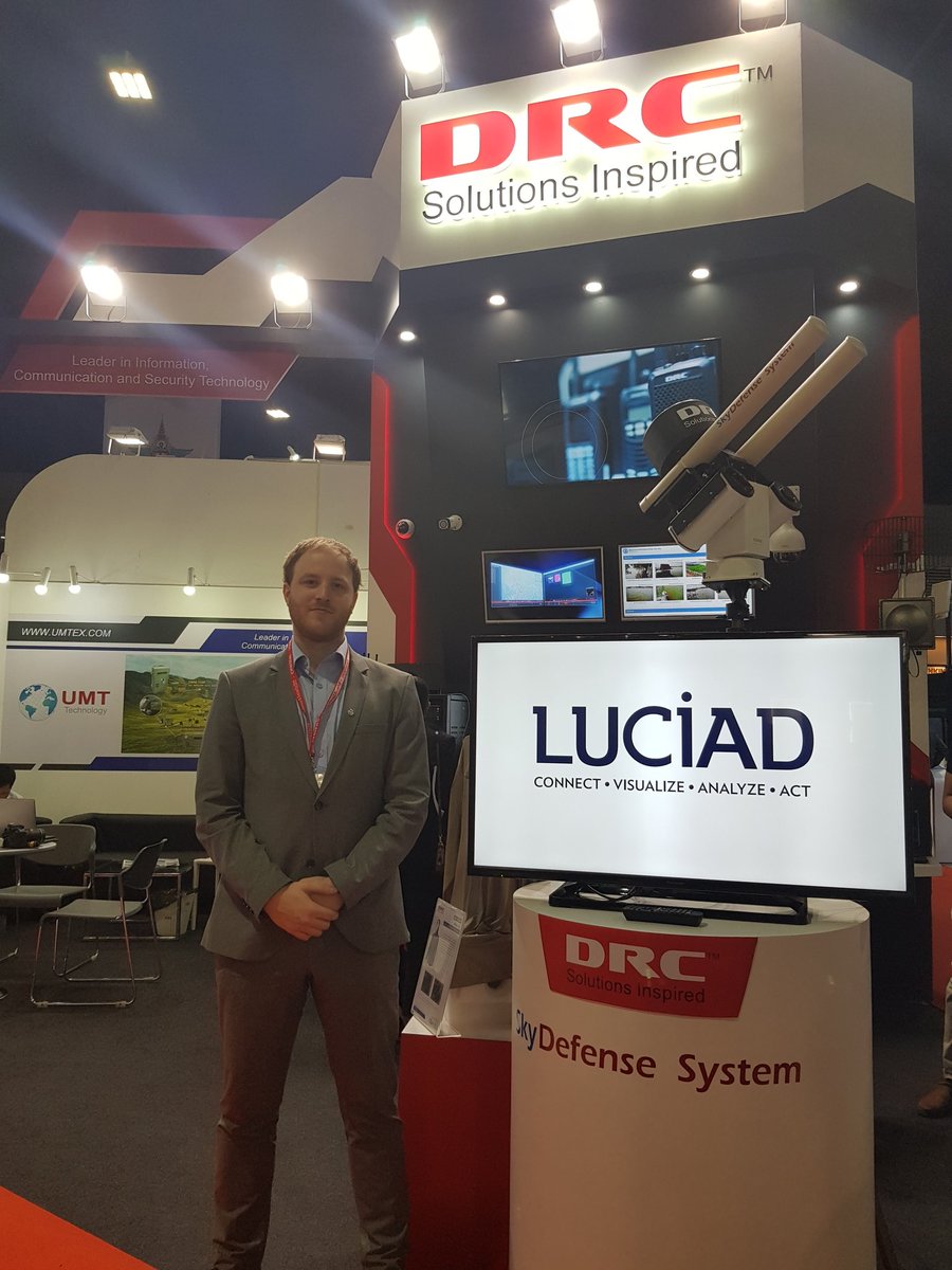 TomCrauwels's tweet photo. Representing @LUCIADconnect at Defense &amp; Security 2017 in Bangkok with our partner DRC Solutions Inspired. https://t.co/STY6xYh0AW