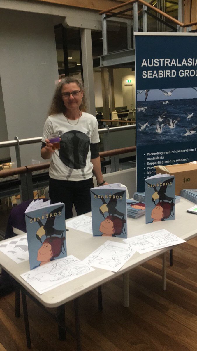 CarlileNicholas's tweet photo. Australasian Seabird Group stall at the Australasian Ornithological Conference in Geelong, Australia- seabird sessions on Friday! https://t.co/7HK4pJaewg