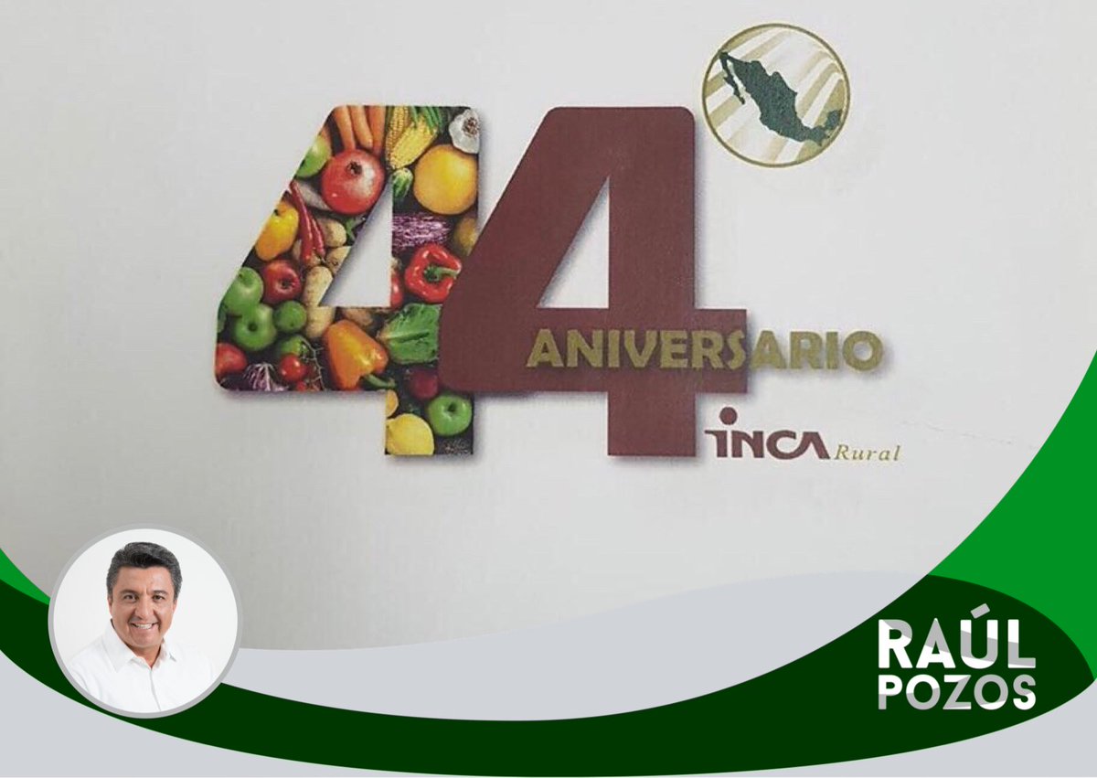 RaulPozosMx's tweet photo. Hoy cumplió 44 años el @incarural, institución a cargo de la campechana @linosma, que ha contribuido a mejorar la calidad de vida de las personas del sector rural.

¡Muchas felicidades! https://t.co/pXBPERlbjG