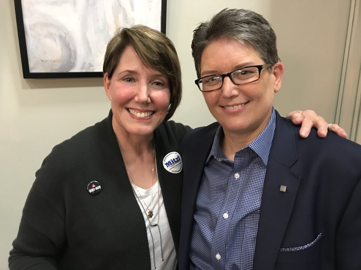 Mitzi johanknecht and her wife celebrate her 10,000 vote lead for king ...