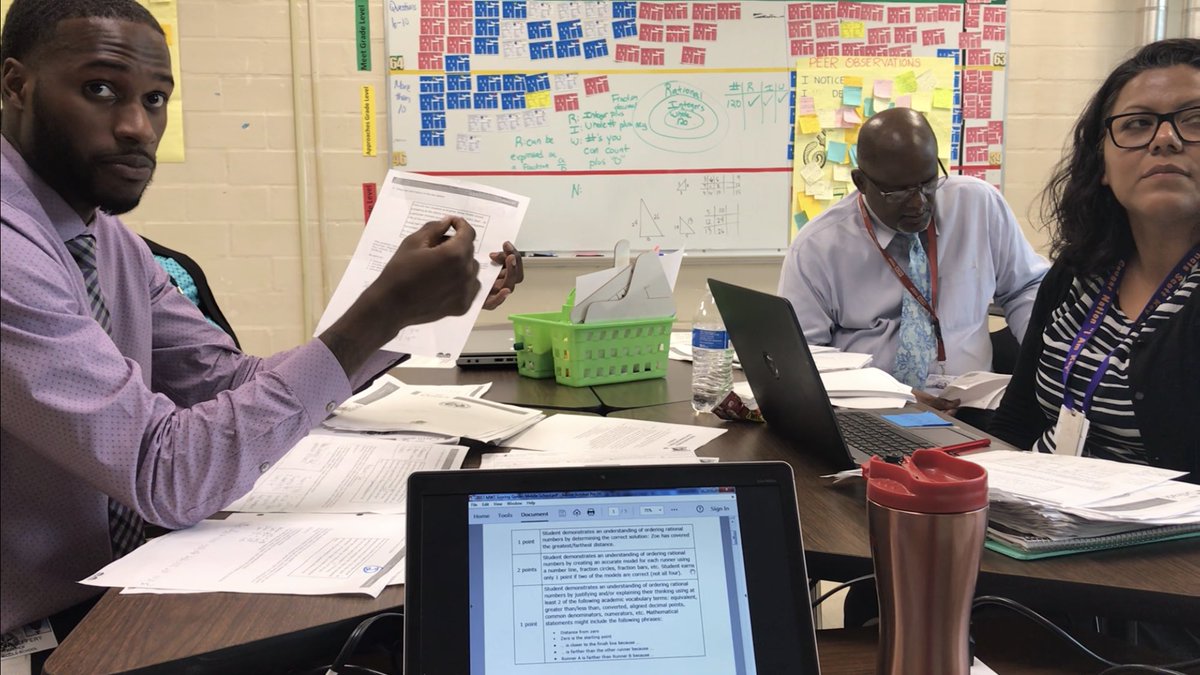 DatAmazingCoach's tweet photo. “Scoring an Open-Ended Response Party” at @KeyMS_Cougars can be this fun! 💥💫 #MightyMathTeam #MathPLC #HISDLIM @alyssahowelly @JWilliamsKeyMS @ally_gee35 https://t.co/niHEoZj9pP