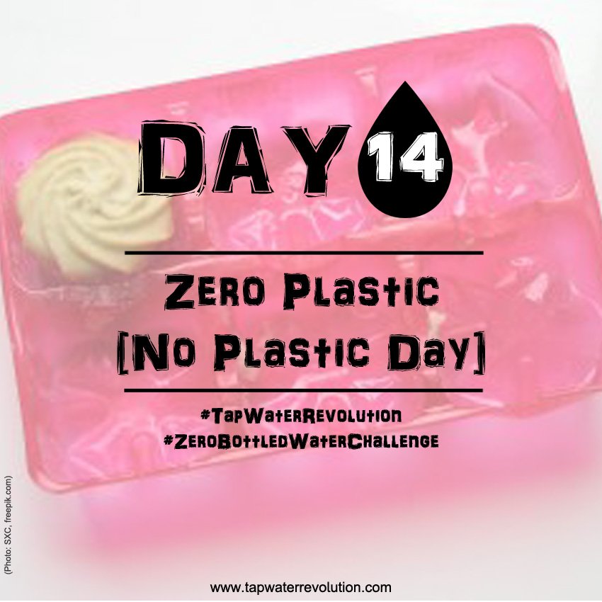 tapwaterev's tweet photo. Day 14 of #Challenge! It's No Plastic Day. Can u survive without #plastic for 1 day? #NoPlasticWaste #PlasticFree #Mauritius #Sustainability @HCCanZA https://t.co/Rdk8zv8pxw