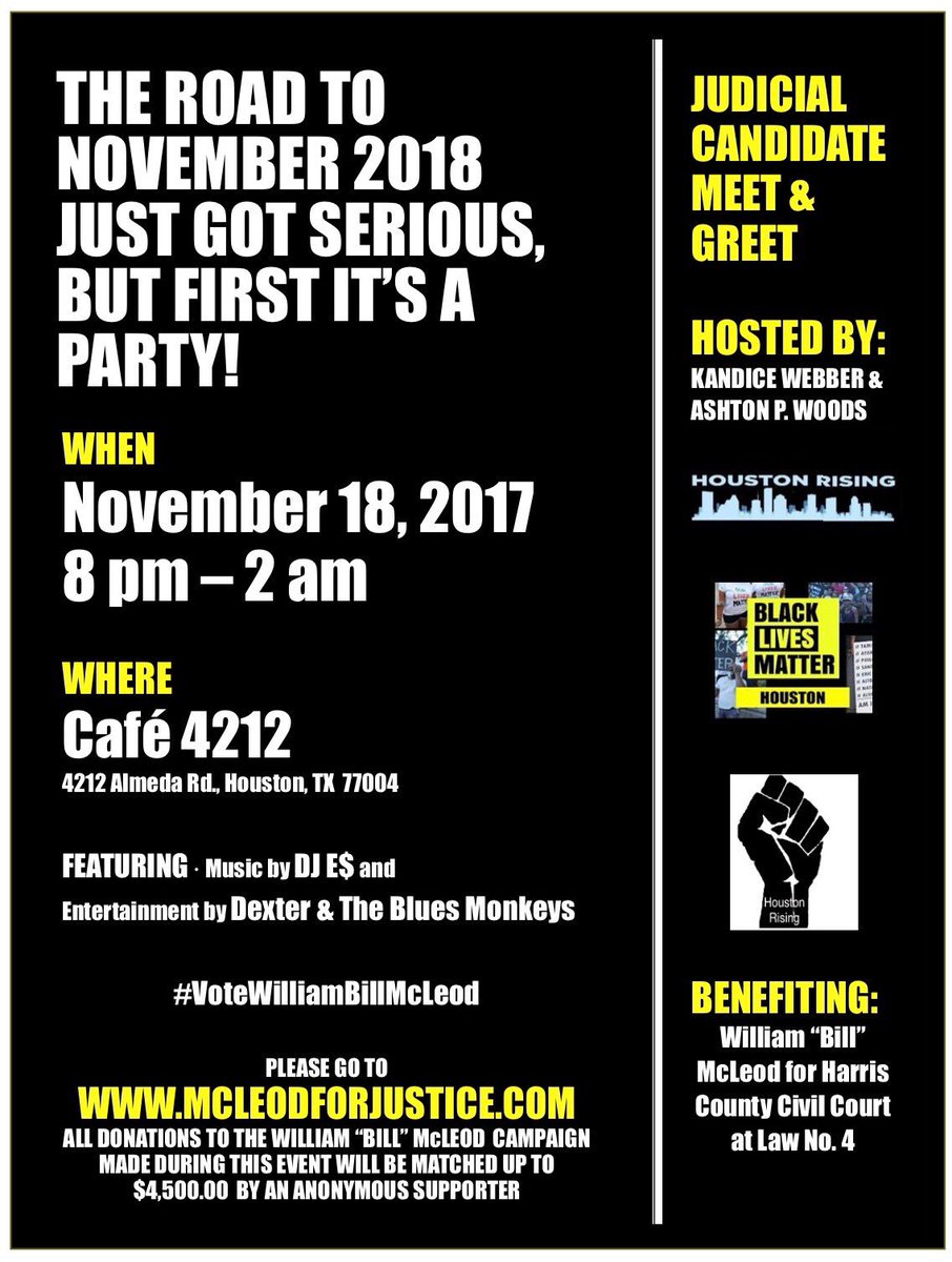 billforjustice's tweet photo. Hosted By: Kandice Webber and Ashton P. Woods,  Houston Rising and Black Lives Matter Houston!! https://t.co/xAuhpxfjBy