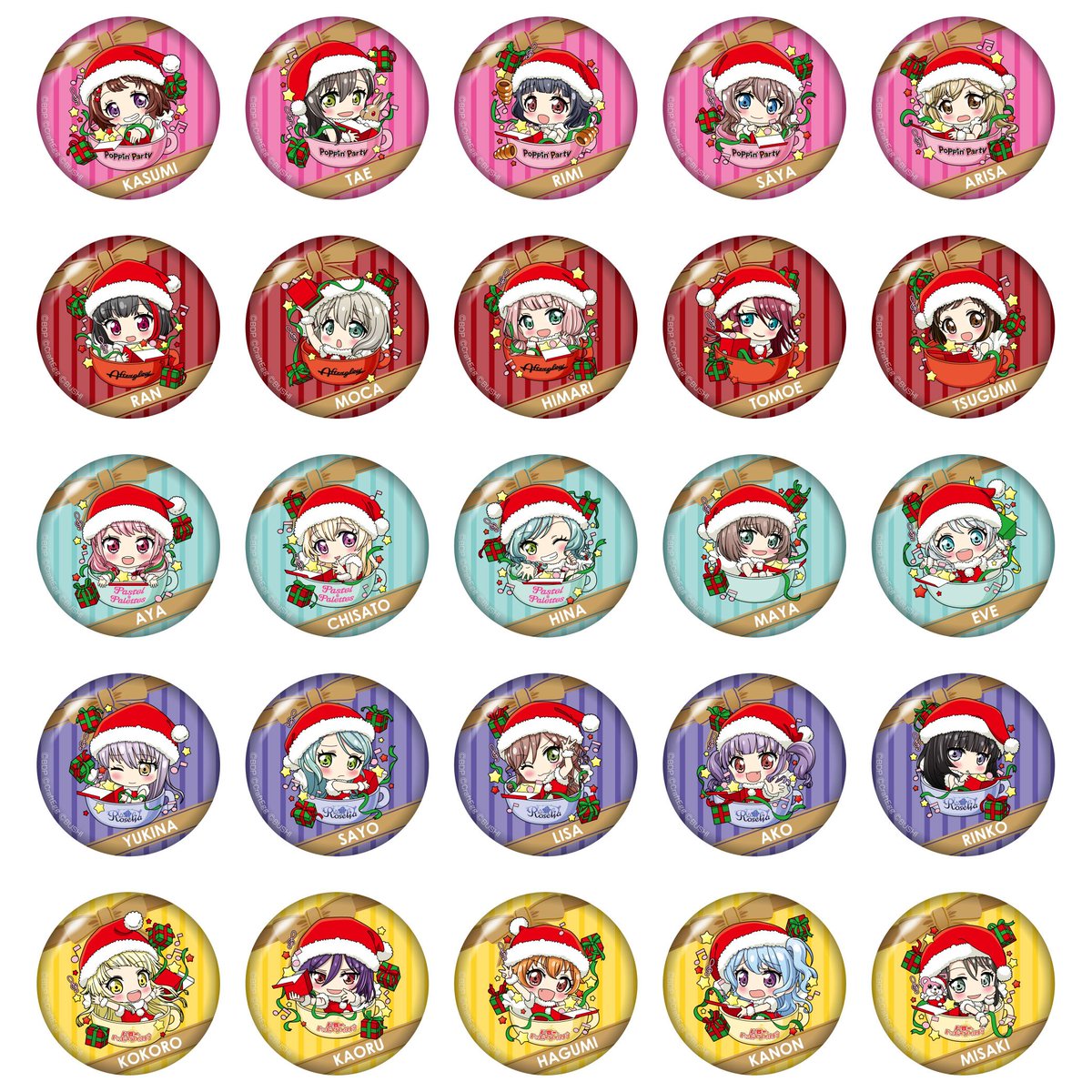 バンドリ ガルパ カフェ 缶バッジ アクキー