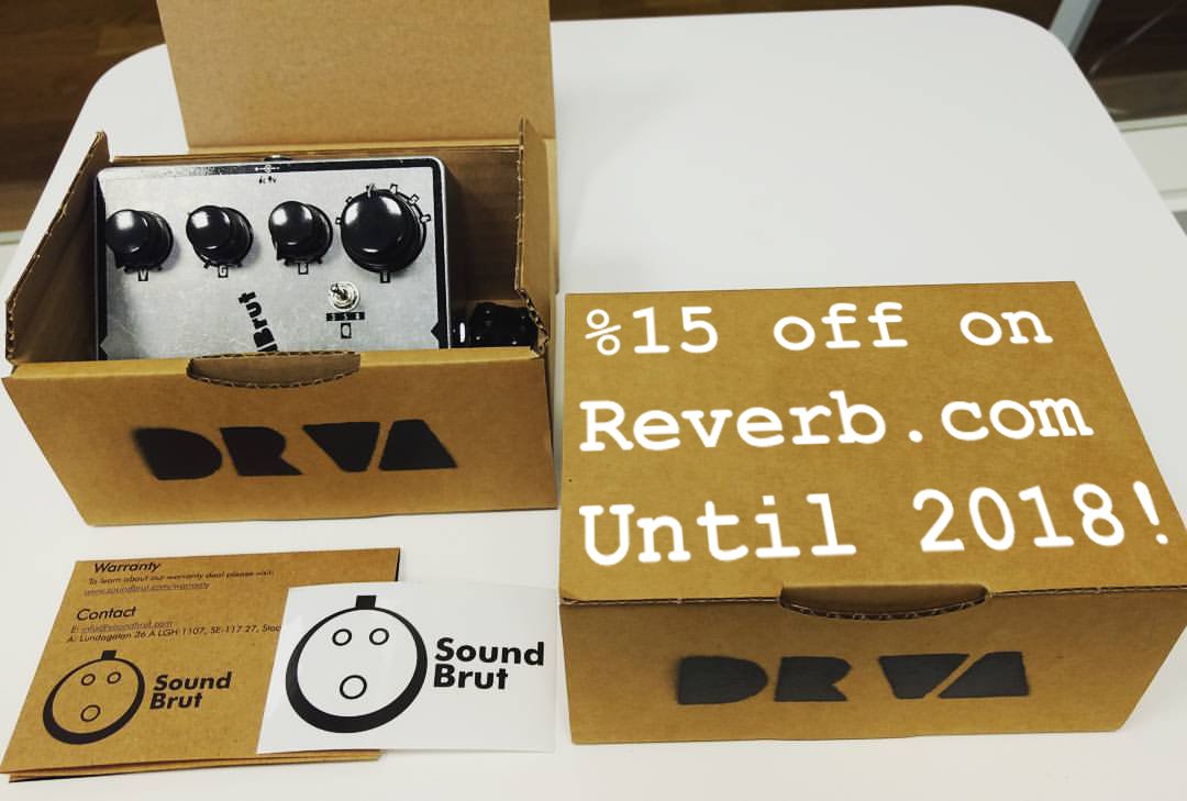 SoundBrut's tweet photo. Why wait for the #blackfriday / #holidaysales to begin? #DRVA is %15 off until 2018 on @reverbdotcom: https://t.co/xxg7uf65JR https://t.co/LXqNyWX0MF