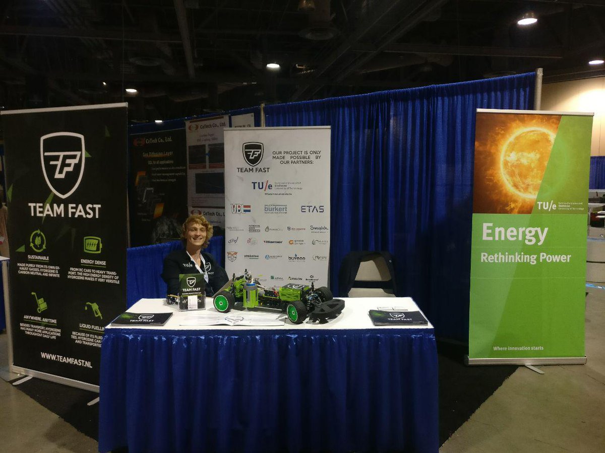 Team FAST is attending the Fuel Cell Seminar in Los Angeles! Besides convincing everyone of Hydrozine-to-power applications, we will learn about the latest achievements in fuel cell technology. Special thanks to the @TUeindhoven and <a href="/FCHEA_News/">Fuel Cell and Hydrogen Energy Association</a> for making this possible!