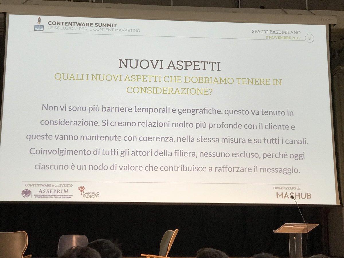 jazzthink's tweet photo. il contenuto deve essere unico e coinvolgente, una voce univoca e riconoscibile degli attori del brand e che arriva al cuore di chi lo fruisce #contentware #contentmktg @francescaanzalone https://t.co/haH3TFxoBq
