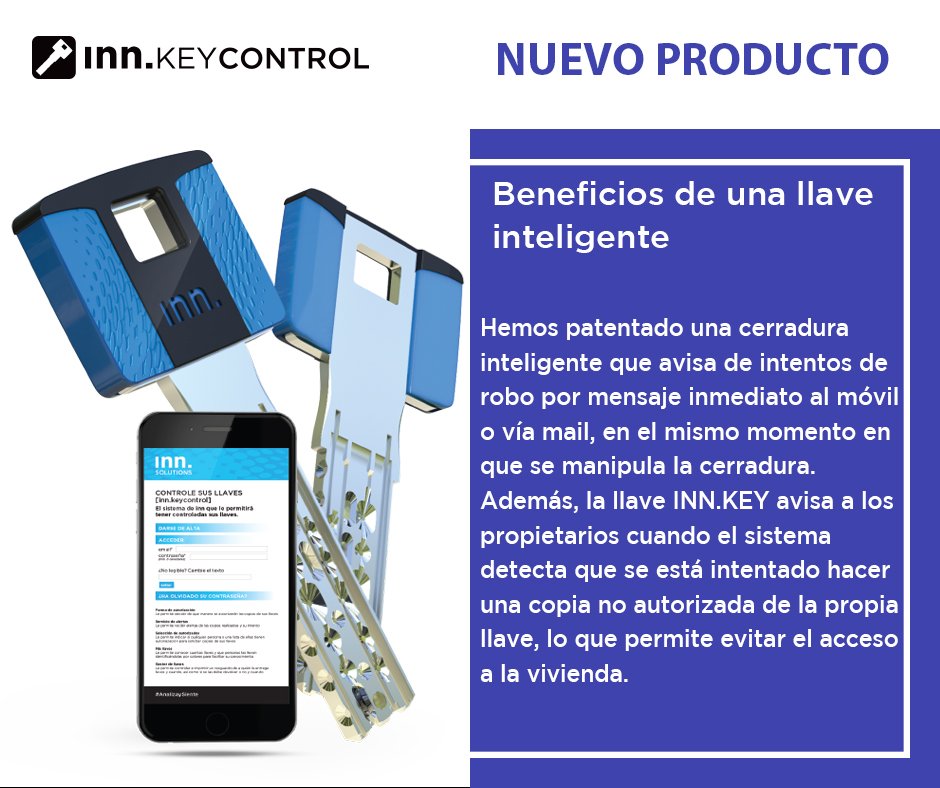 Si aún no descubres cuáles son los beneficios de nuestra llave de seguridad inteligente INN.Key.Smart, revÍsalos aquí #CicloDeVidaINN