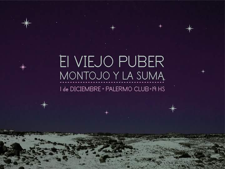 📢El 1° de Diciembre explota Palermo Club!!!
🎶 El Viejo Puber + Montojo y La Suma despedimos el año!🎶
Entradas por Ticketek 👉 bit.ly/2yJ7VLT (Apto +14 años)