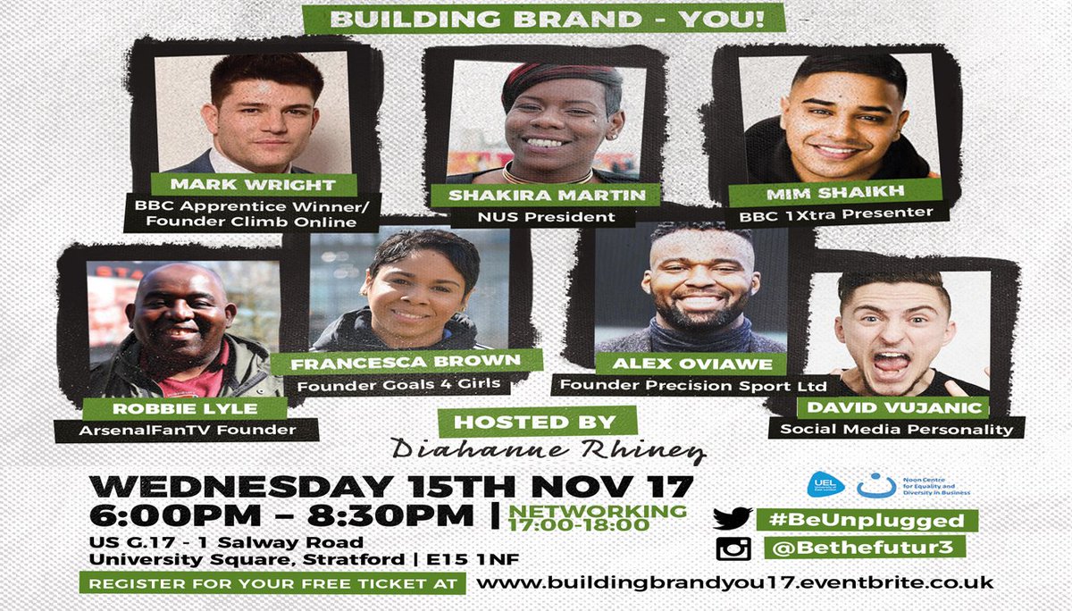 UEL_News's tweet photo. #BeUnplugged is back with another great panel of industry experts on Nov 15.
Get your free ticket here https://t.co/TXE3PQeuU3
@bethefutur3 https://t.co/JNV7BASSOc