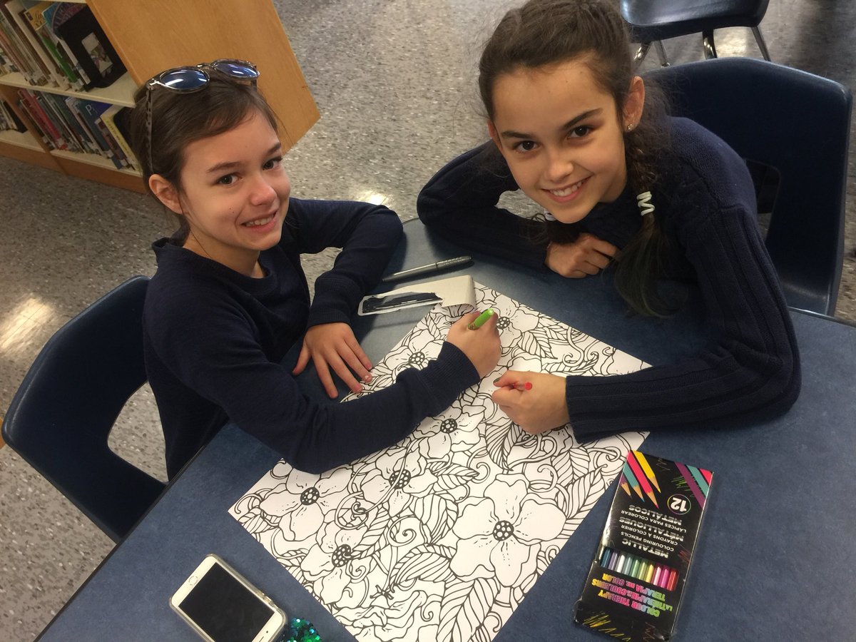 Library_SGS's tweet photo. Very ‘zen’ first gathering of our new Calm &amp; Colour Club!  @StGregoryCS (1of2) https://t.co/xW8n5BHAiK