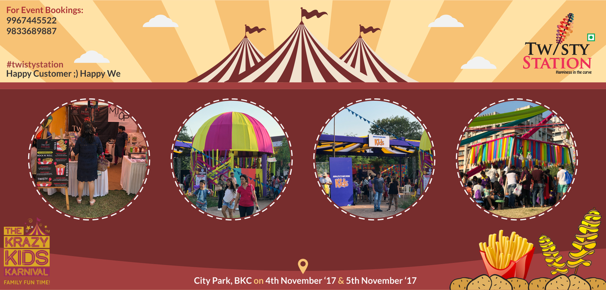 twistystation's tweet photo. Perfect #family fun time spent with #Mumbai's largest #kids karnival organised by @kiddosatfun &amp; @MeltwaterEvents :) #KrazyKidsKarnival #TwistyStation #HappinessInTheCurve https://t.co/mdNmeu9JQY