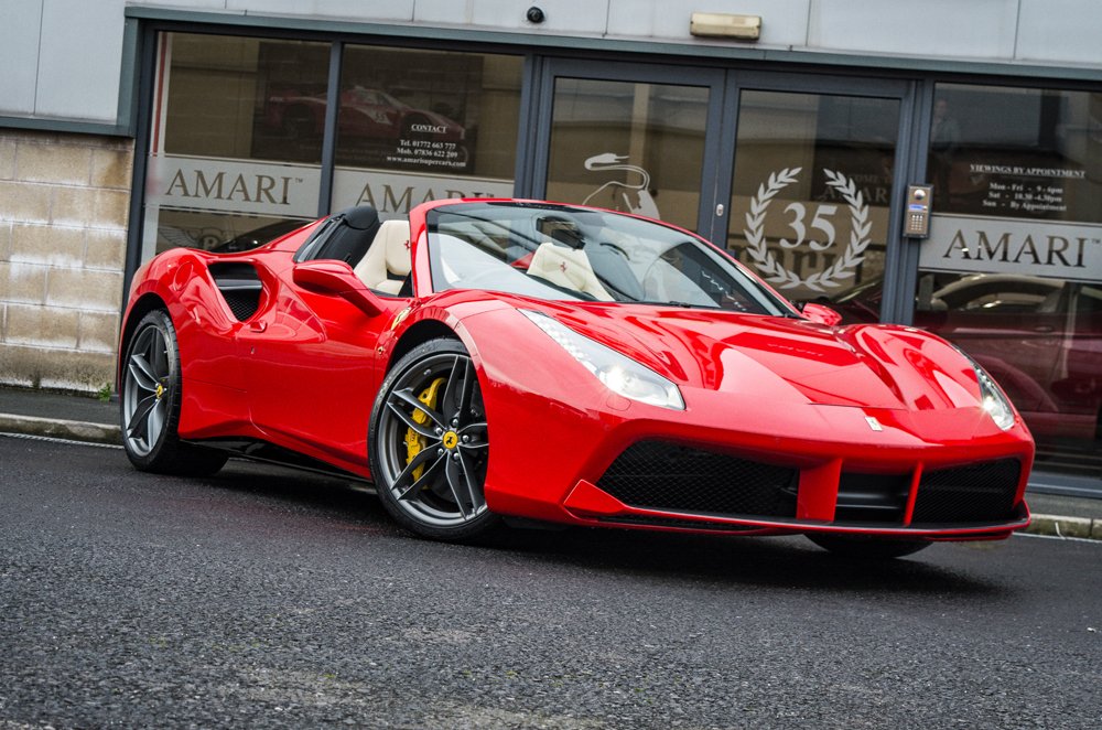 Amarisupercars's tweet photo. An outstanding new arrival here at AMARI: Ferrari 488 Spider!

- 500 Miles
- 2017
- Exterior: Rosso
- Interior: Crema Hide with Rosso Stitching

Perfect Ferrari Colour Combination / Huge Specification

- £279,995

For more information please visit: https://t.co/WRDxMr24Hb https://t.co/DNJBmBltuu