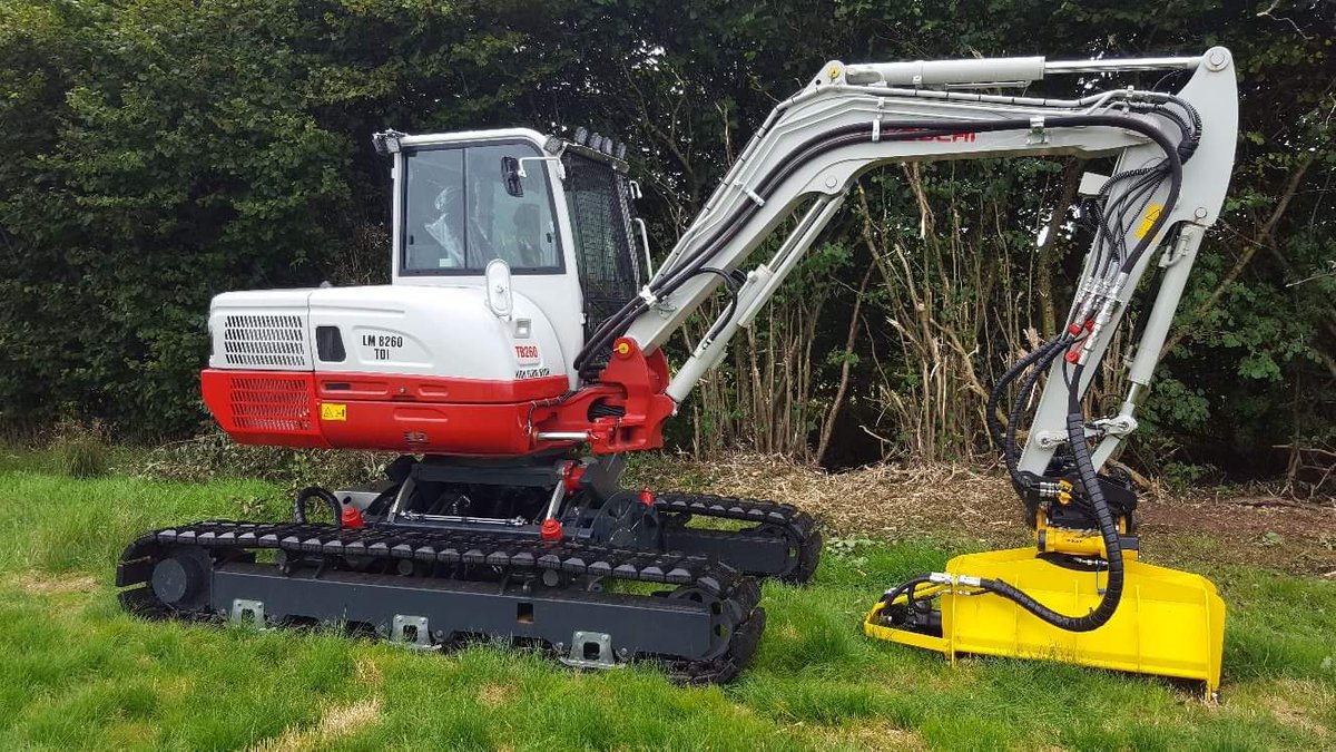 GC_Arb's tweet photo. Introducing 'The Levelizer' the first one to be imported to the UK. This machine, with the help of its mulching and tree shear attachments, will allow us to work on a whole multitude of gradients. Watch this space!
#Levelizer #Takeuchi #TB260 #Embankment https://t.co/H38bC2sGbS