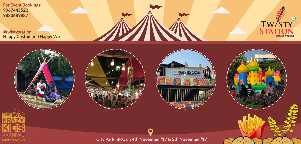 twistystation's tweet photo. Thank you @KrazyKarnival for giving us the opportunity to be the best &amp; many many #congratulations for a huge success! CHEERS :) #TwistyStation #HappinessInTheCurve #KrazyKidsKarnival @kiddosatfun @MeltwaterEvents https://t.co/GDIPIigyxp
