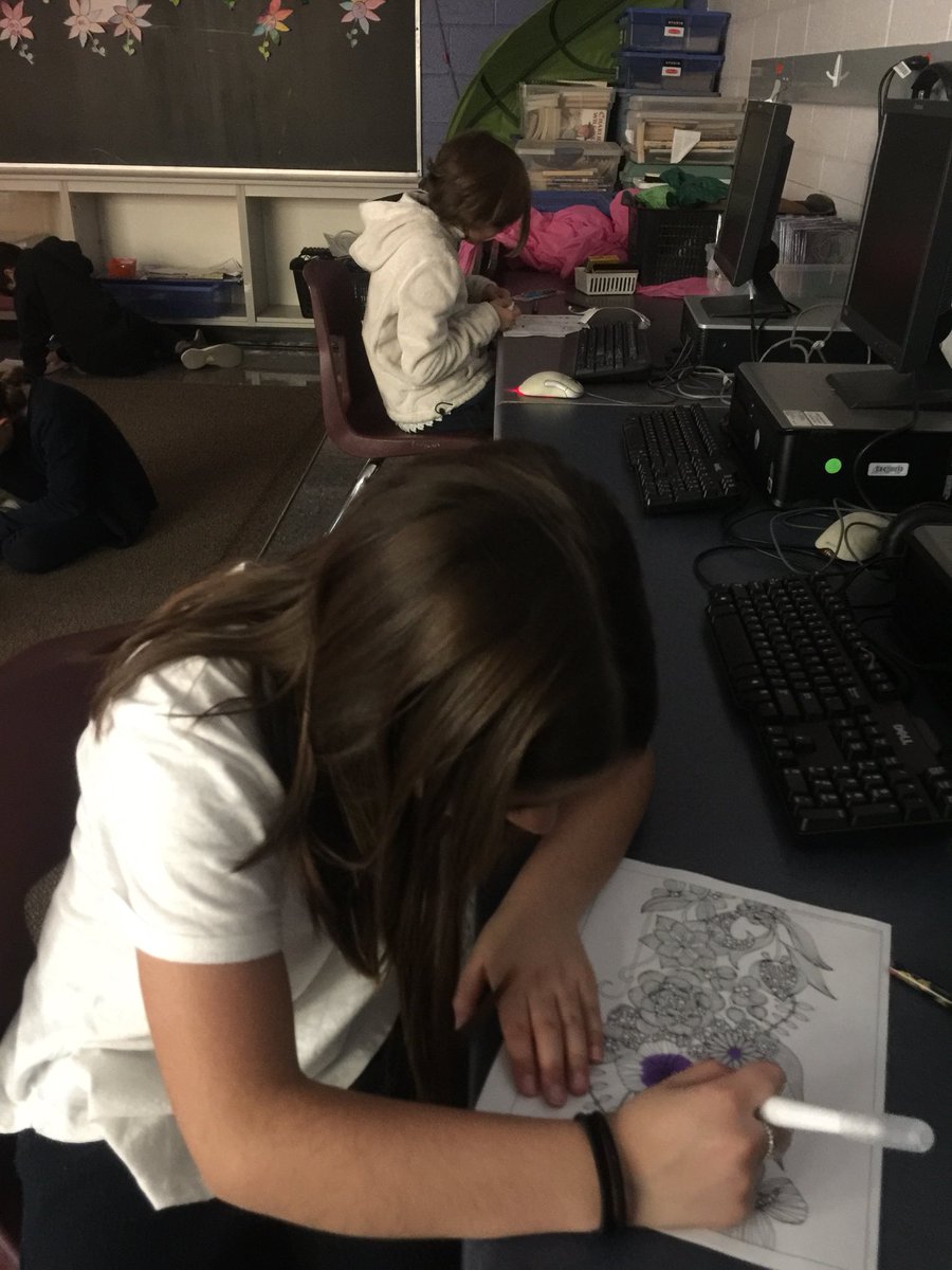 Library_SGS's tweet photo. Kids and MsTrinetti, MsAndreacchi, MsRicci, MsBarone loving the calm! Calm &amp; Colour Club @StGregoryCS (2of2) https://t.co/eVAeLj4TXL