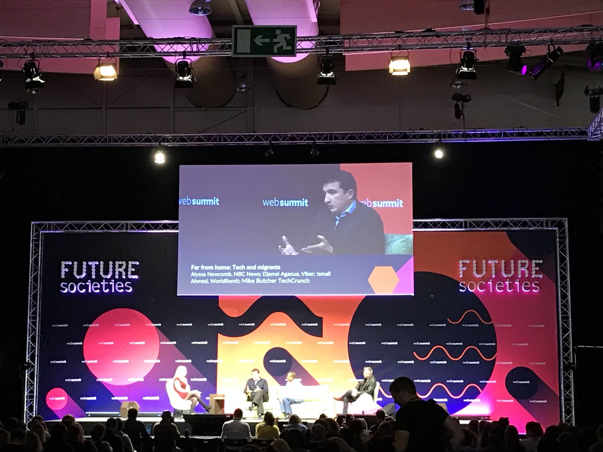 DanielaBadalan's tweet photo. ‘What’s the difference between a digital nomad and a refugee with a smartphone?’ @mikebutcher #websummit2017 https://t.co/ayt6jUA9mz