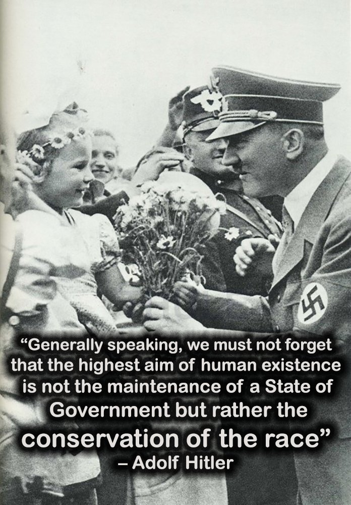 Nbrhns's tweet photo. #AdolfHitler #NationalSocialism #NatSoc #ItsOkayToBeWhite #ItsOkToBeWhite #WednesdayWisdom #KeepItWhite #WhiteLivesMatter #SaveTheWest https://t.co/VuFA1q5AIU