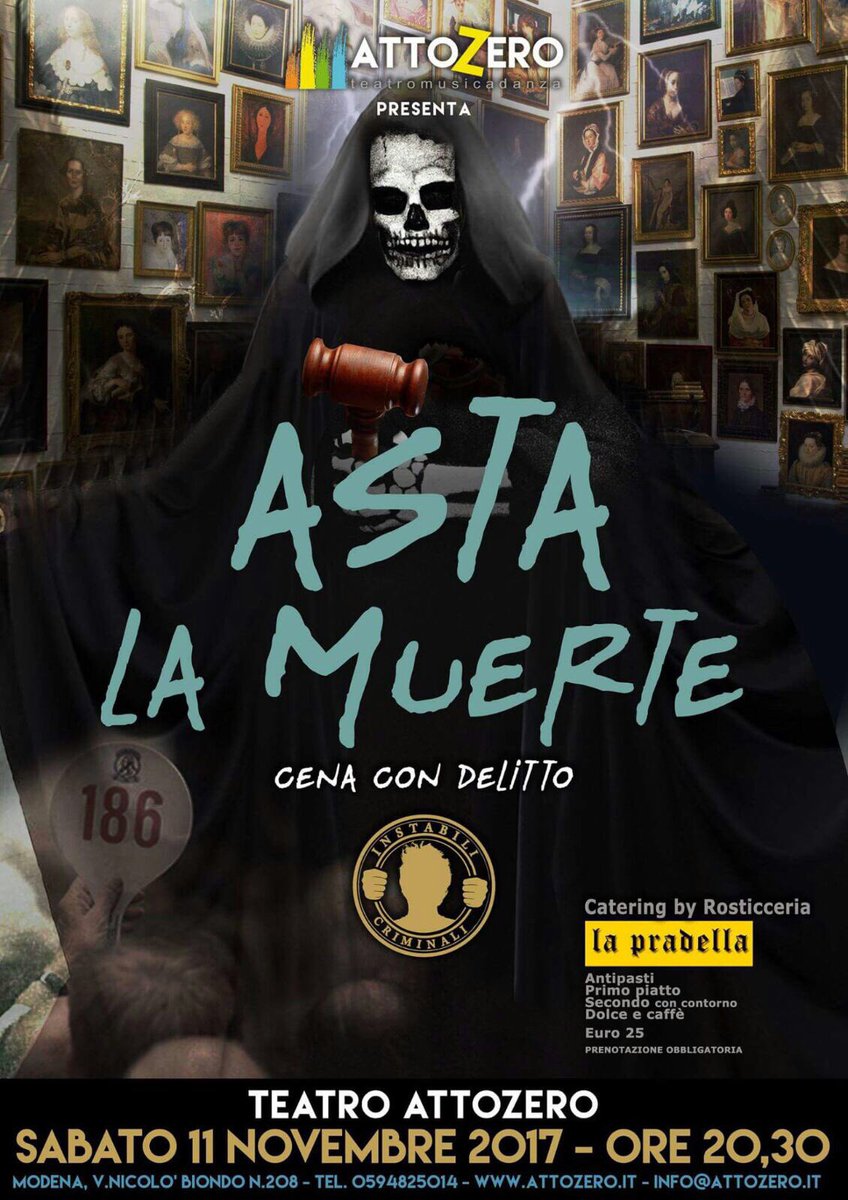 atto_zero's tweet image. Tris nel weekend! 
Venerdi Sabato e Domenica di spettacoli ad #attozero #Modena