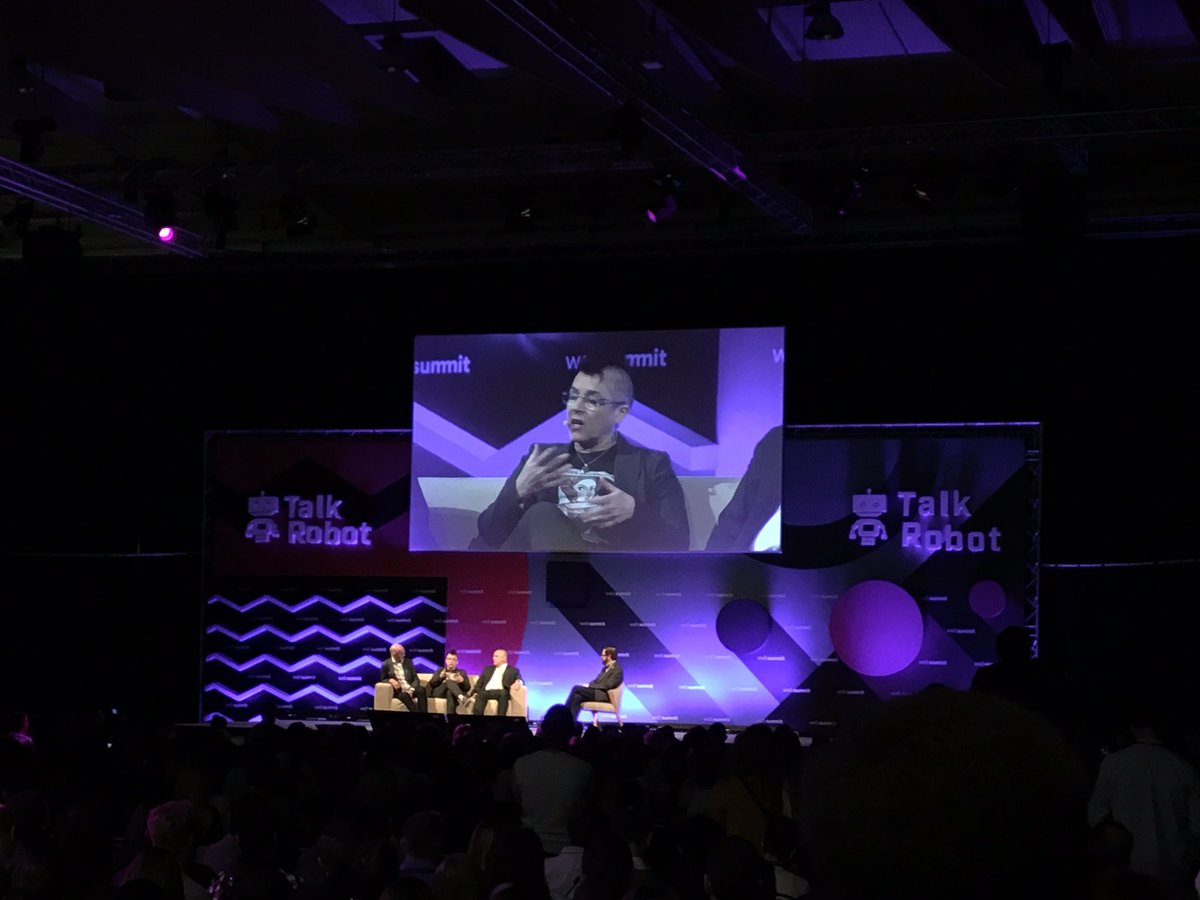 ericamoreti's tweet photo. Amazing speech in #websummit about One day in a life in 2030, which impact if using robotics and ai? @andrakeay https://t.co/K7cGNZPIxd