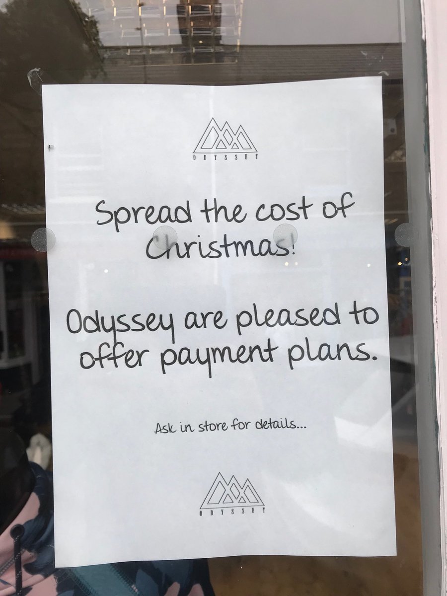Gr8 idea from one of the fab Independent biznesses in <a href="/stjohnsstBSE/">St Johns Street BSE</a> <a href="/ourburysteds/">Our Bury St Edmunds</a>  A way to spread the cost of Christmas! <a href="/surfsnowstyle/">Caroline Odyssey</a>