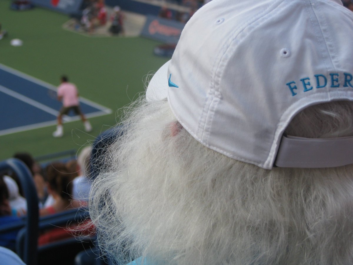 EHeimbecker's tweet photo. If a @rogerfederer match airs at 3 in the morning, this soon-to-be 90 yr-old is sure to be up watching it #GranTheFan https://t.co/zb5bSPPQSl