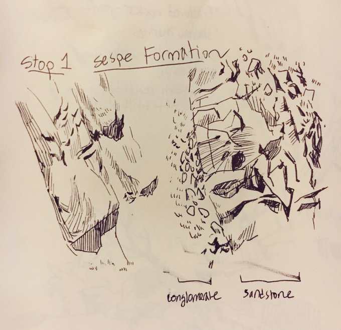 I went on a field trip for the first time in forever and drew some rocks :9 