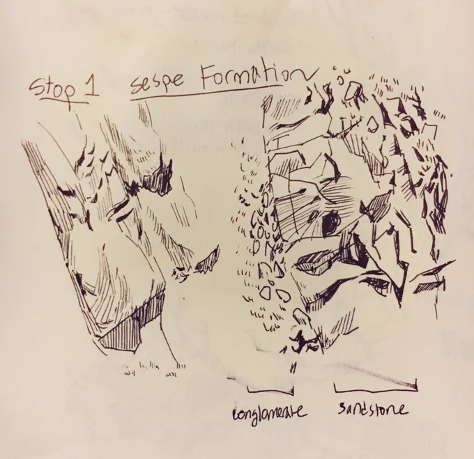 I went on a field trip for the first time in forever and drew some rocks :9 