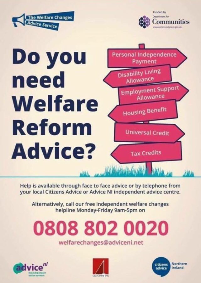 k_amosu's tweet photo. If anyone needs help call the FREE, independent helpline #spotlightNI #welfarechanges #benefits #pip #UniversalCredit https://t.co/r8fwkOcDZp