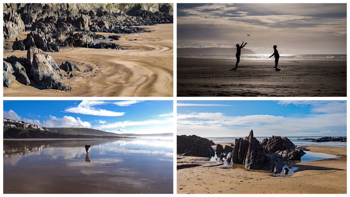 Beautiful Barricane Beach. Such a fantastic coastline &amp; lovely skies. <a href="/VisitDevon/">Visit Devon</a> Photo #BrendaSkinner <a href="/lovenorthdevon/">North Devon</a>