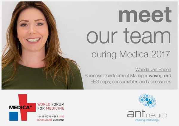 ANTNeuro's tweet photo. Meet Wanda van Renen at #Medica2017! As #BusinessDevelopmentManager of our #waveguard #EEGcaps, Wanda has extensive product and application knowledge. Schedule an appointment now (sales.caps@ant-neuro.com) or meet up in Hall 9! #waveguardoriginal #waveguardconnect #waveguardtouch https://t.co/fo8AxB3WPa