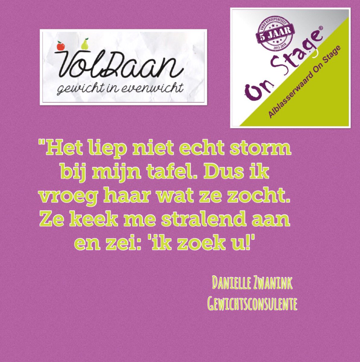 smit_esther's tweet photo. Ik word #vrolijk van al die #oneliners van @ABWOnStage professionals. #uook ? Uw bedrijf ook aanmelden kan via : https://t.co/WfgDLbd4y8 https://t.co/a8IokD8VMz